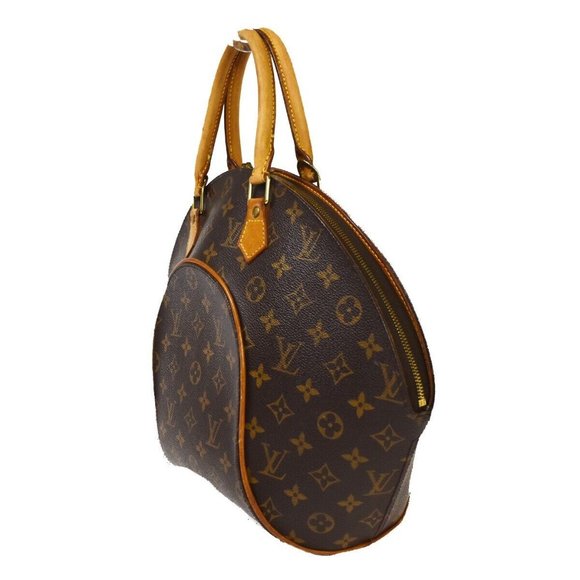 LOUIS VUITTON LV Logos Ellipse MM Hand Bag Monogram Leather Brown M51126 76YD171 - Picture 14 of 16